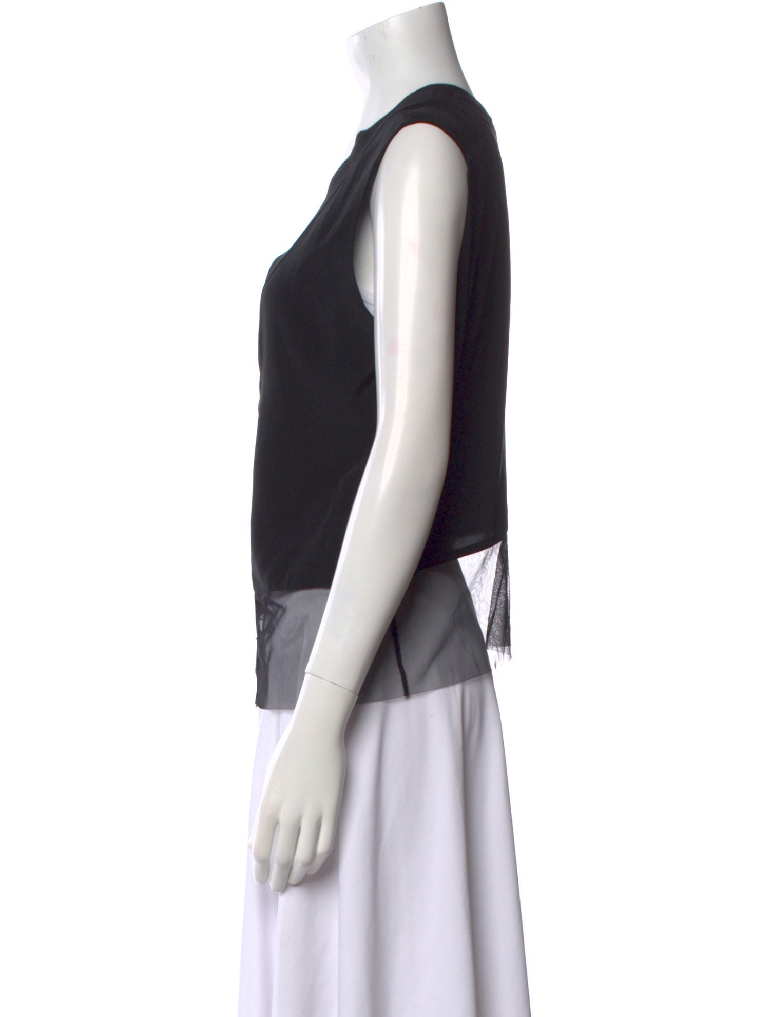 Sandro Silk V-Neck Top