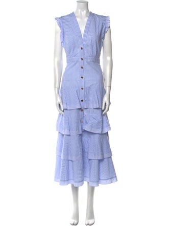 Sandro Striped Long Dress