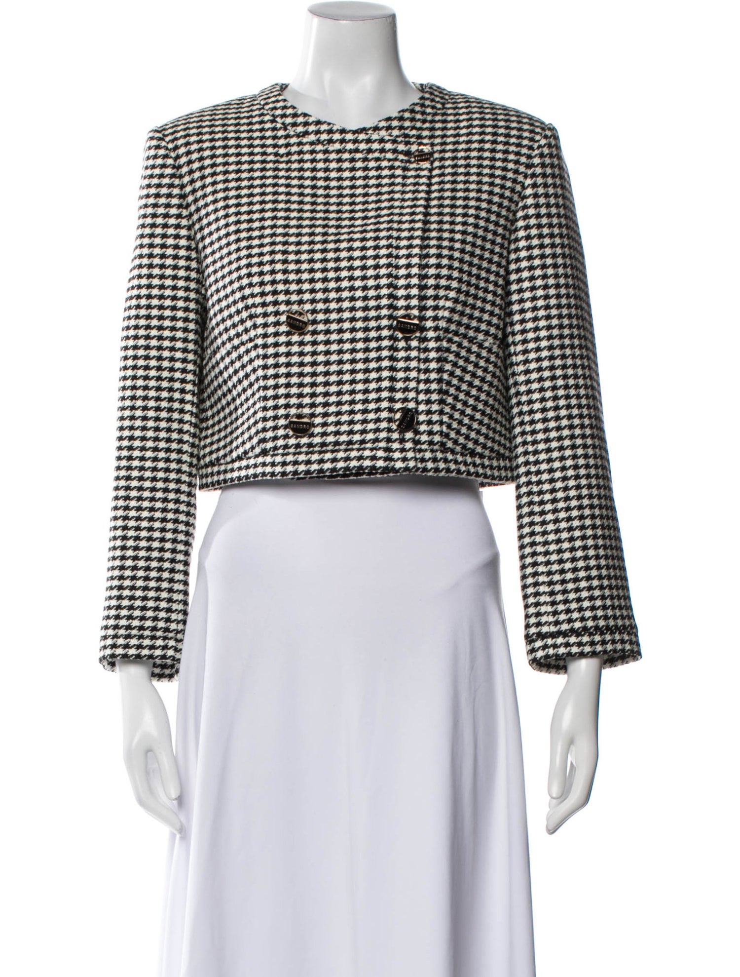 Sandro Plaid Print Evening Jacket