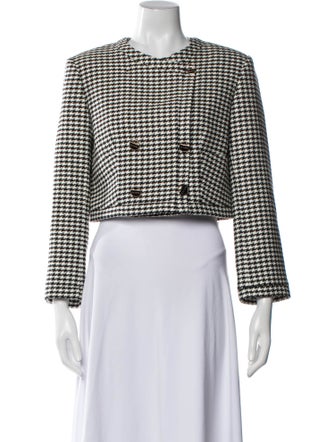 Sandro Plaid Print Evening Jacket