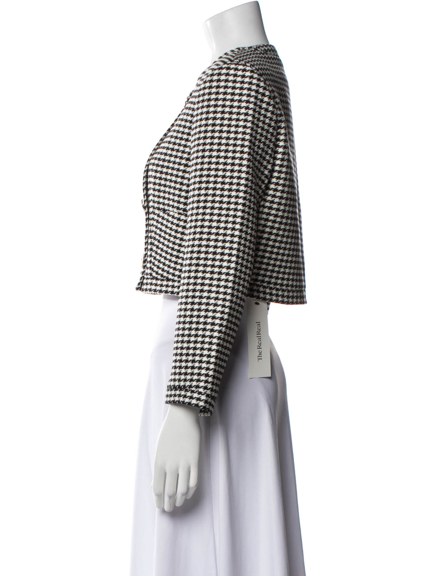 Sandro Plaid Print Evening Jacket