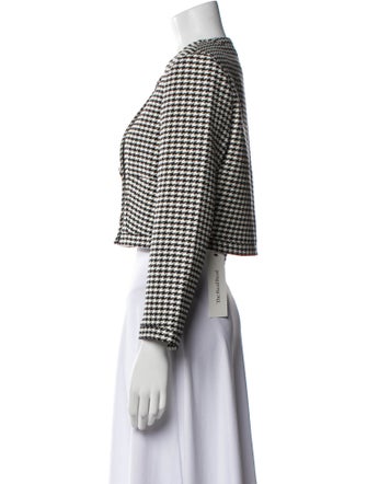 Sandro Plaid Print Evening Jacket
