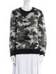 Sandro Printed Scoop Neck Sweater