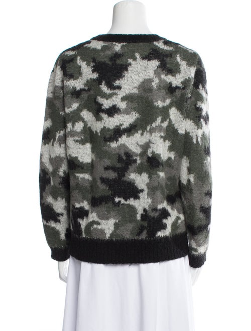 Sandro Printed Scoop Neck Sweater