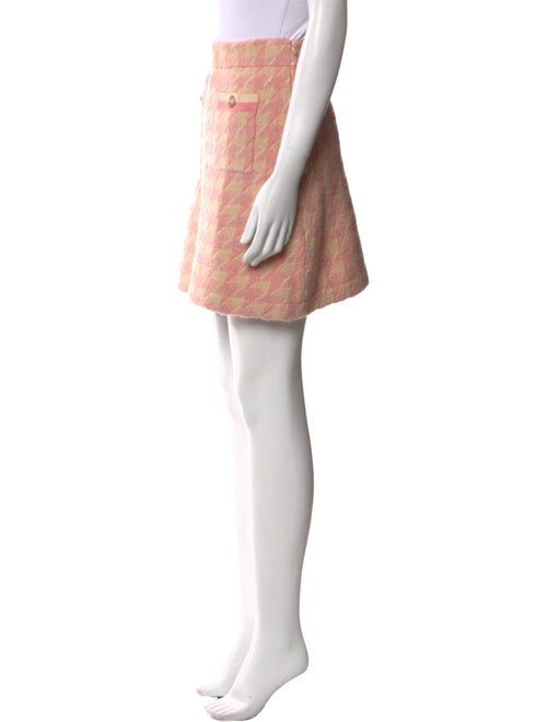 Sandro Houndstooth Print Mini Skirt