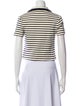 Sandro Striped Short Sleeve Crop Top