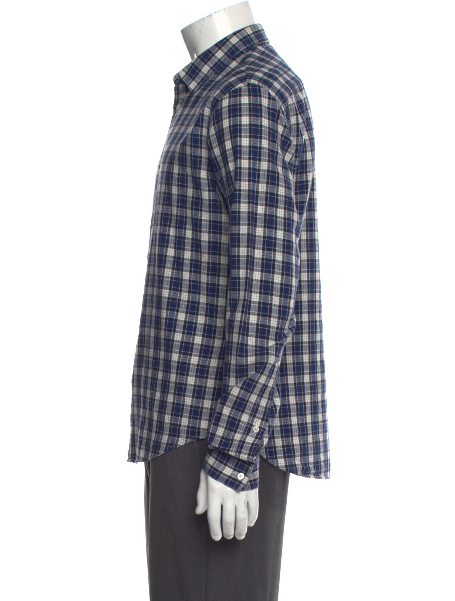 Sandro Plaid Print Long Sleeve Shirt