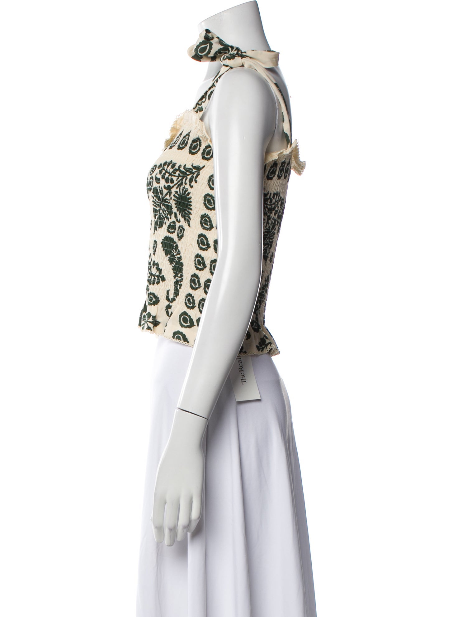 Sandro Printed Square Neckline Crop Top w/ Tags