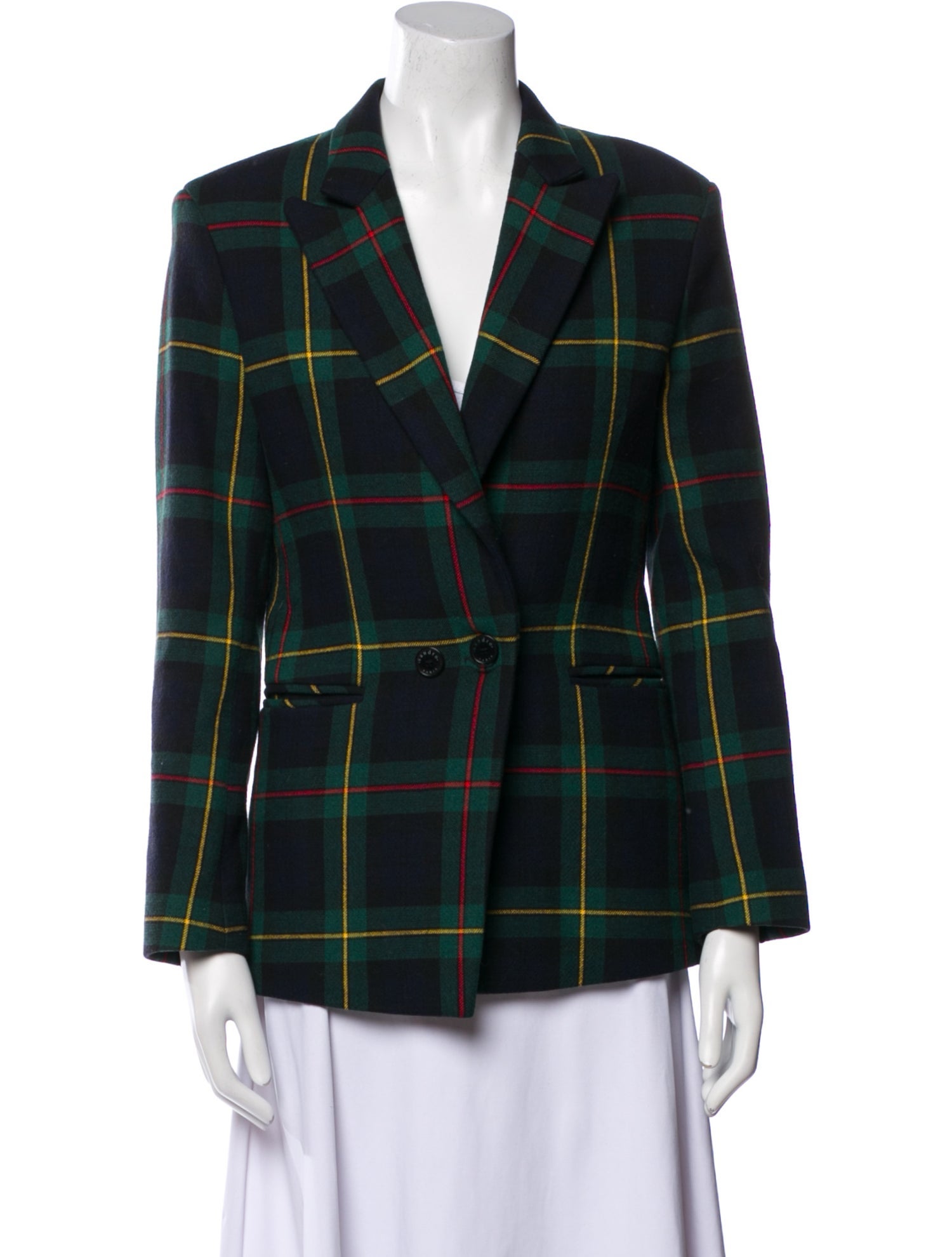 Sandro Plaid Print Blazer