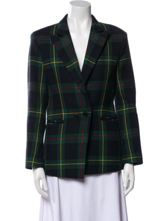 Sandro Plaid Print Blazer