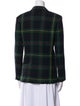 Sandro Plaid Print Blazer