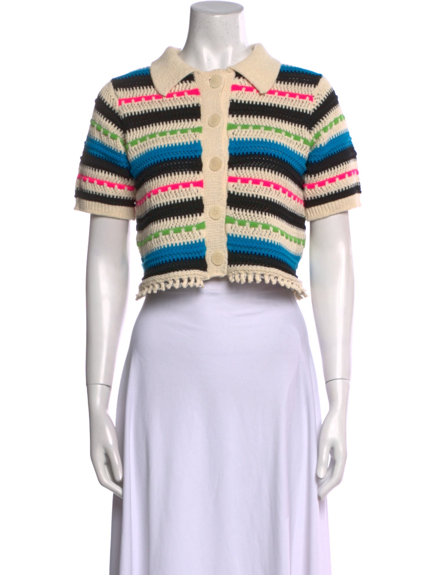 Sandro Striped Crew Neck Sweater