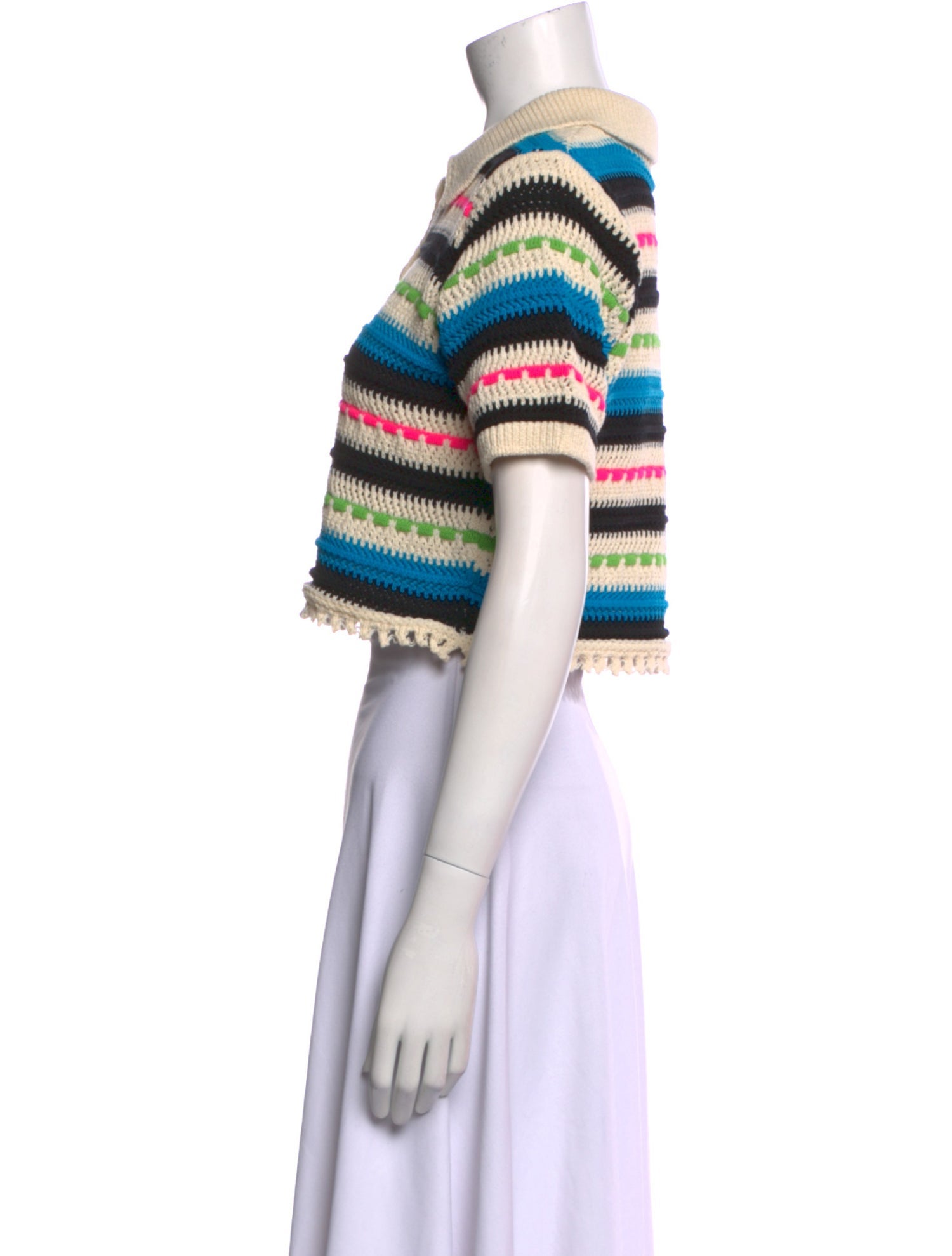 Sandro Striped Crew Neck Sweater