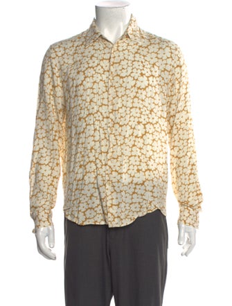 Sandro Floral Print Long Sleeve Shirt