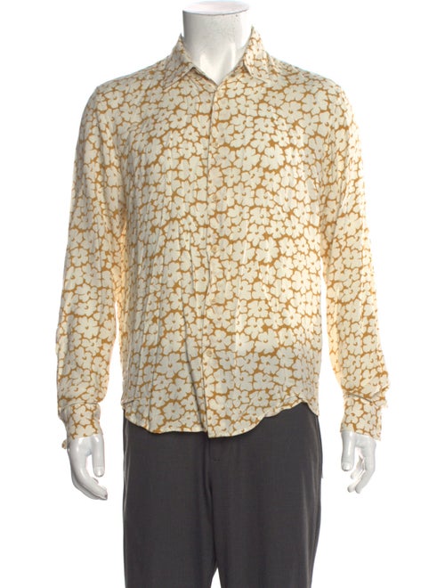Sandro Floral Print Long Sleeve Shirt