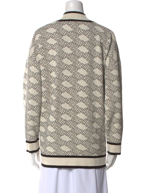 Sandro Printed V-Neck Sweater