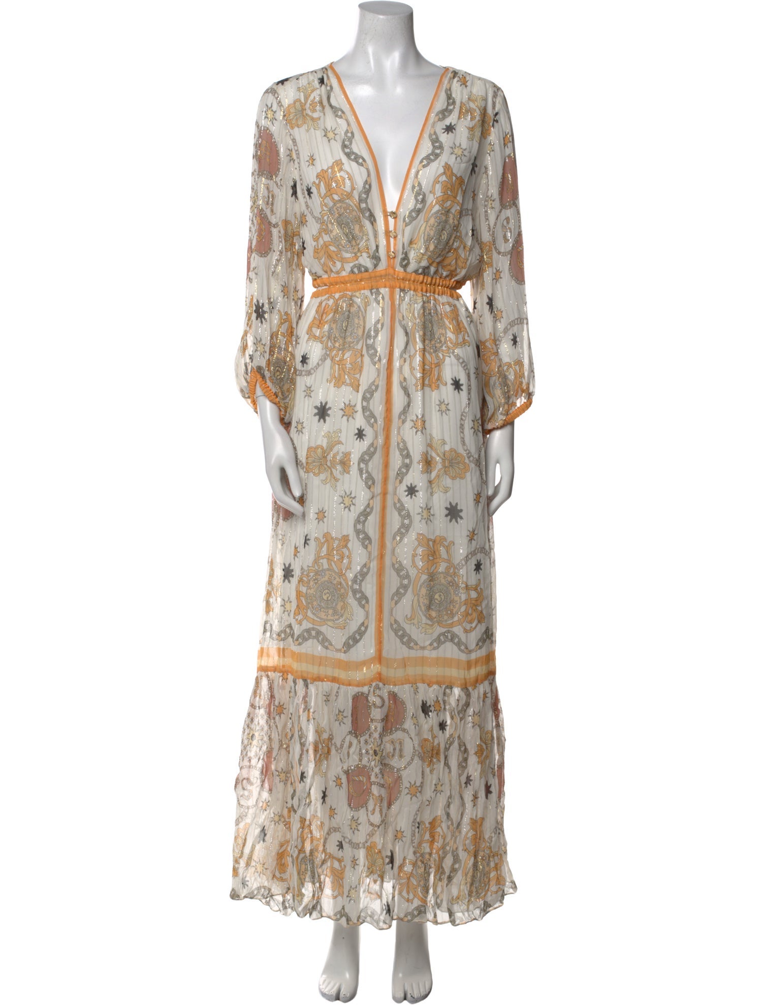 Sandro Paisley Print Long Dress