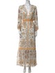 Sandro Paisley Print Long Dress