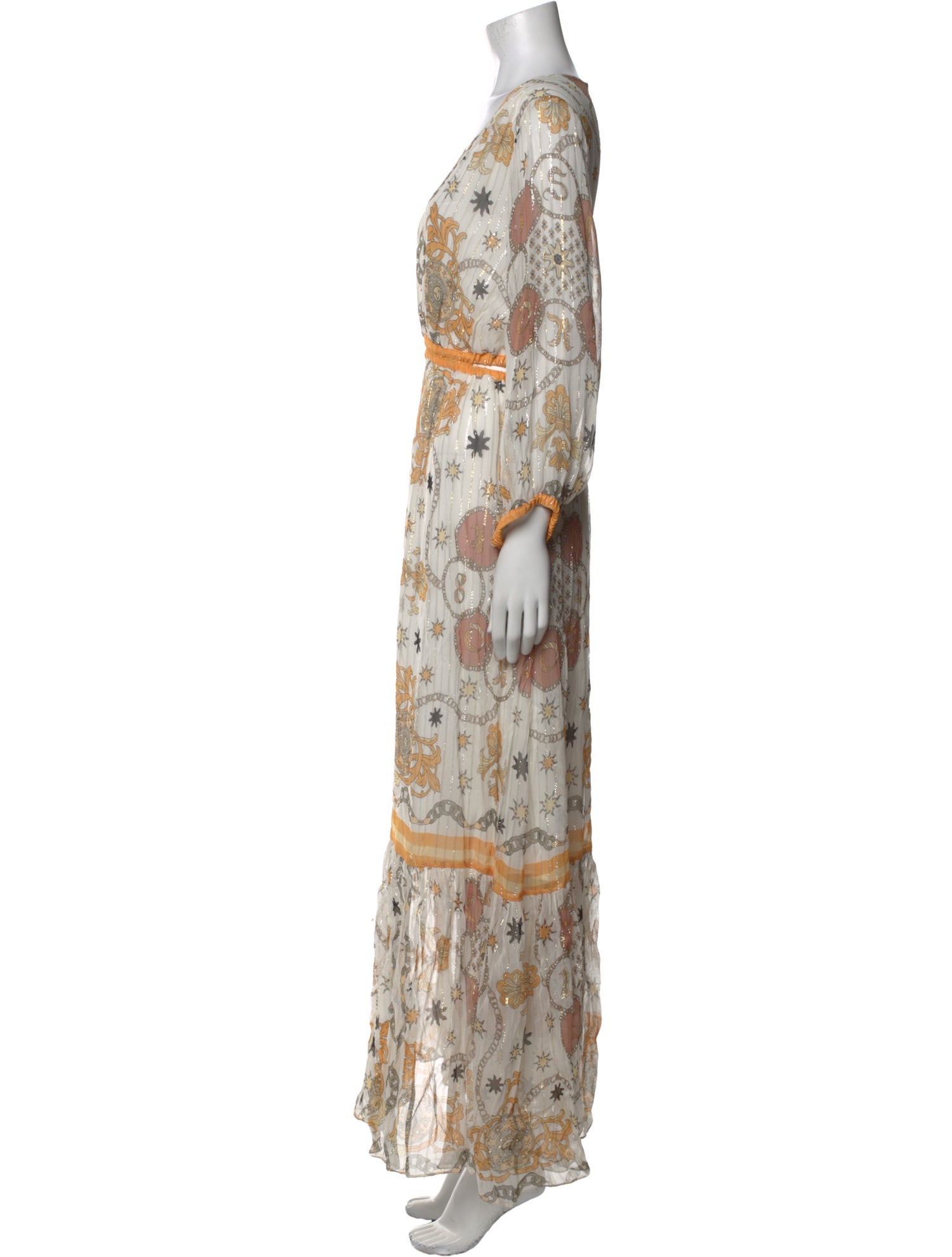 Sandro Paisley Print Long Dress