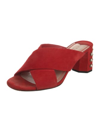 Sandro Suede Studded Accents Mules