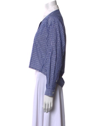 Sandro Striped Long Sleeve Crop Top