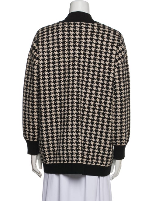 Sandro Houndstooth Print V-Neck Sweater