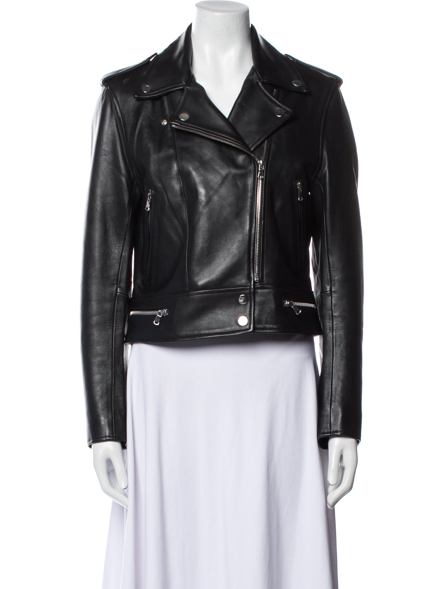 Sandro Leather Biker Jacket