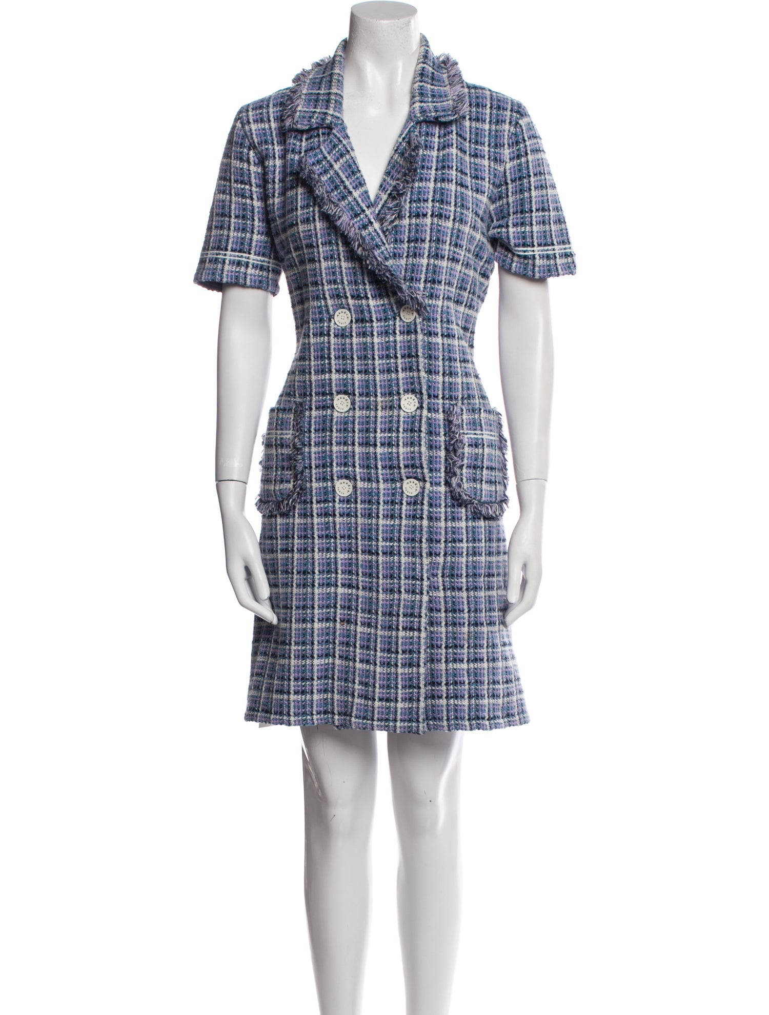 Sandro Plaid Print Mini Dress