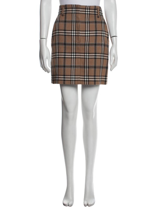 Sandro Plaid Print Mini Skirt
