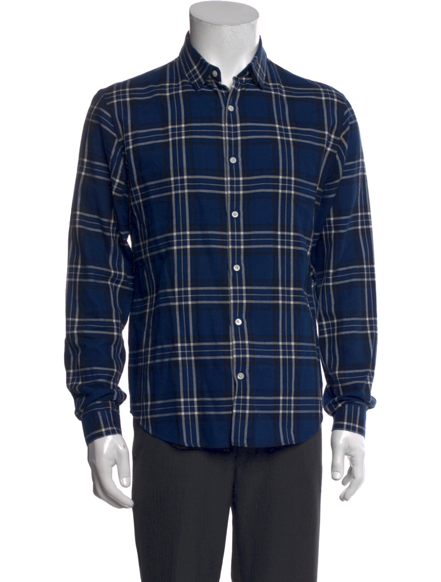 Sandro Plaid Print Long Sleeve Shirt