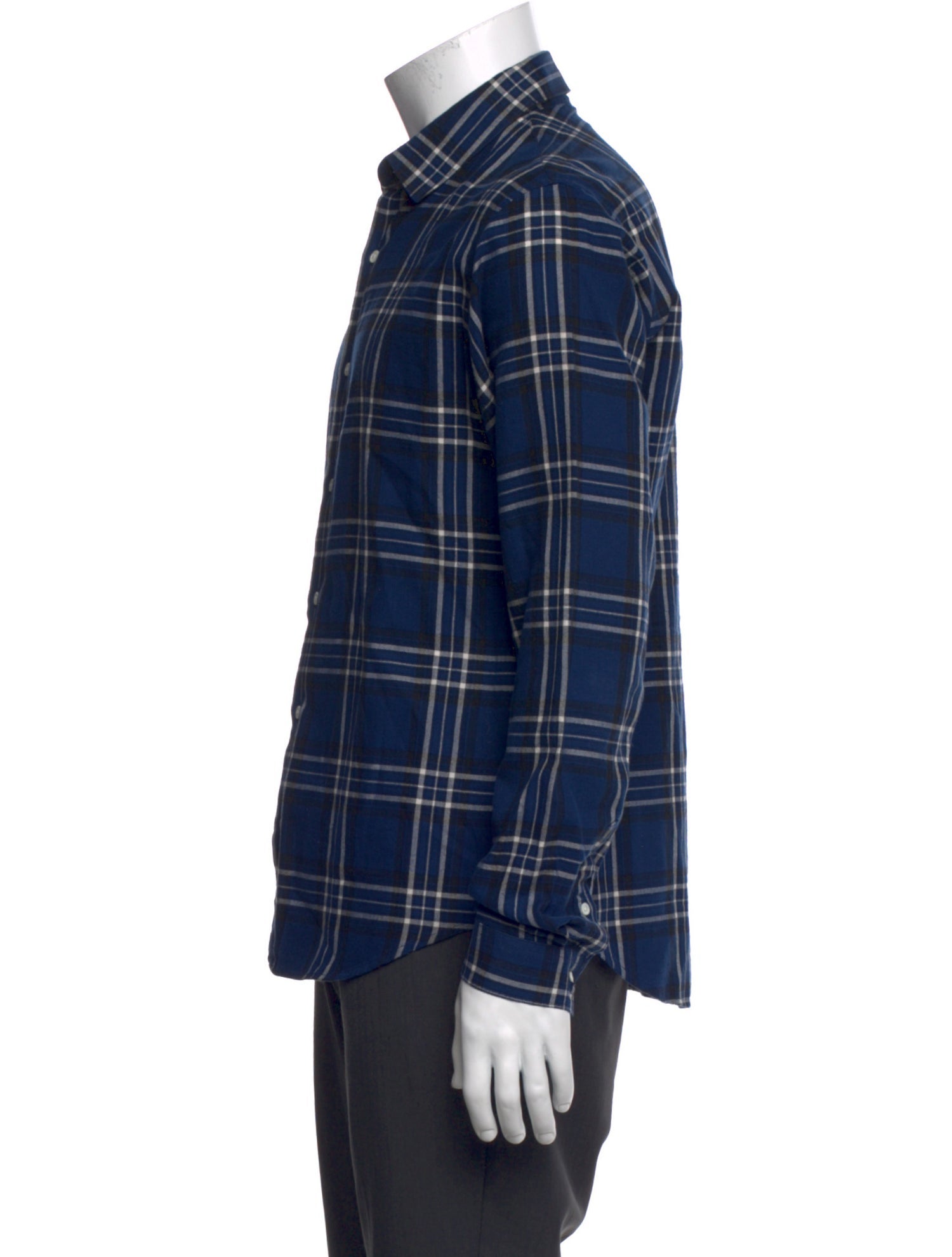 Sandro Plaid Print Long Sleeve Shirt