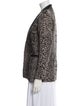 Sandro Wool Animal Print Blazer