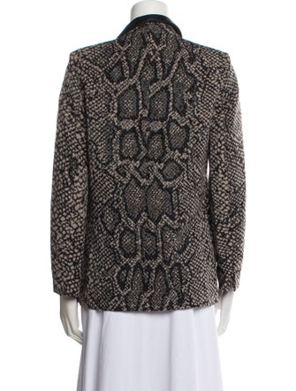 Sandro Wool Animal Print Blazer