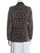 Sandro Wool Animal Print Blazer