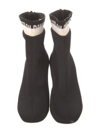 Sandro Graphic Print Sock Boots
