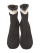 Sandro Graphic Print Sock Boots