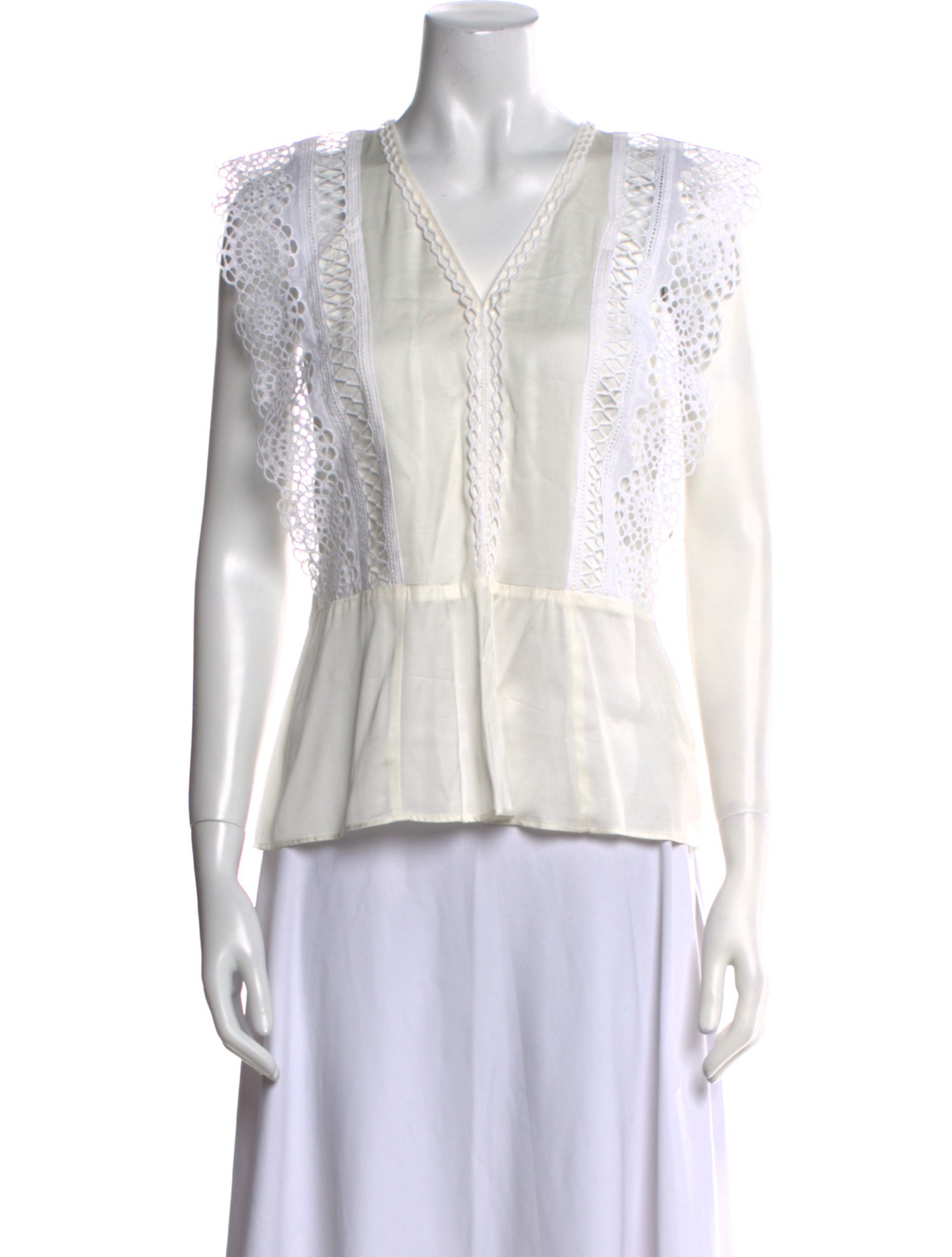 Sandro V-Neck Sleeveless Top