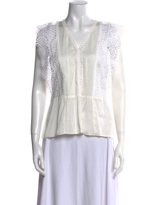 Sandro V-Neck Sleeveless Top