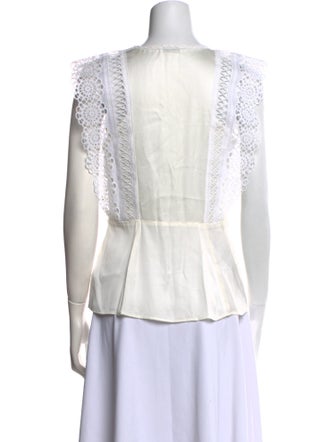 Sandro V-Neck Sleeveless Top