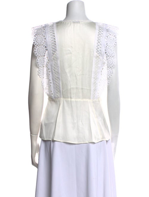 Sandro V-Neck Sleeveless Top