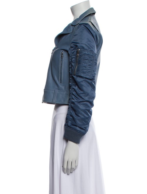 Sandro Lamb Leather Biker Jacket