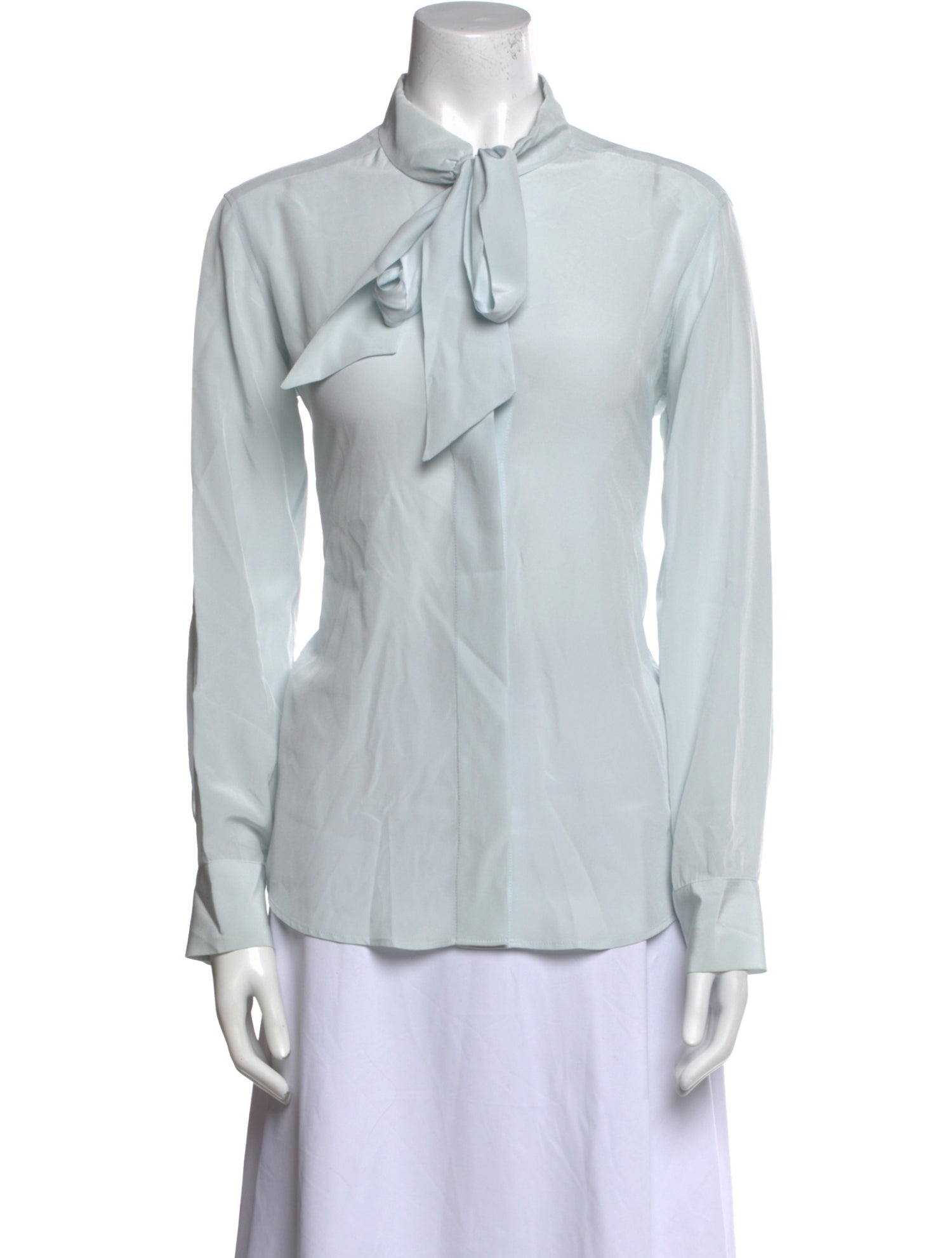 Sandro Silk V-Neck Button-Up Top