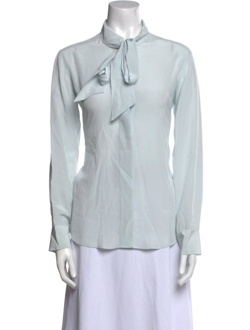 Sandro Silk V-Neck Button-Up Top