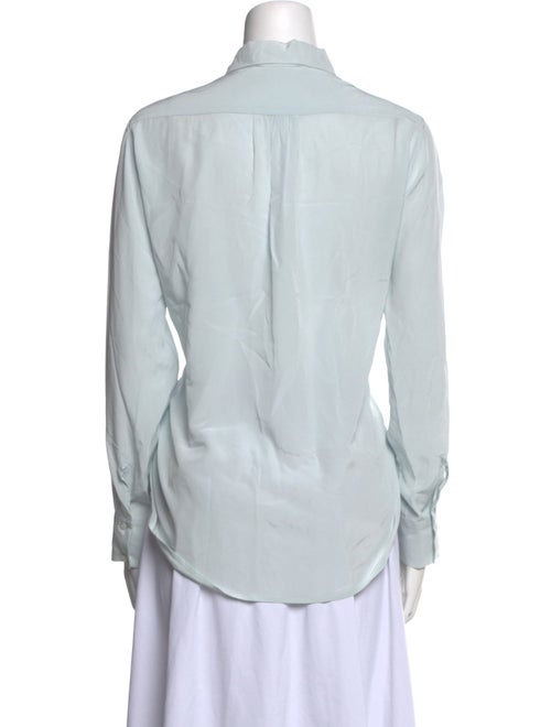 Sandro Silk V-Neck Button-Up Top