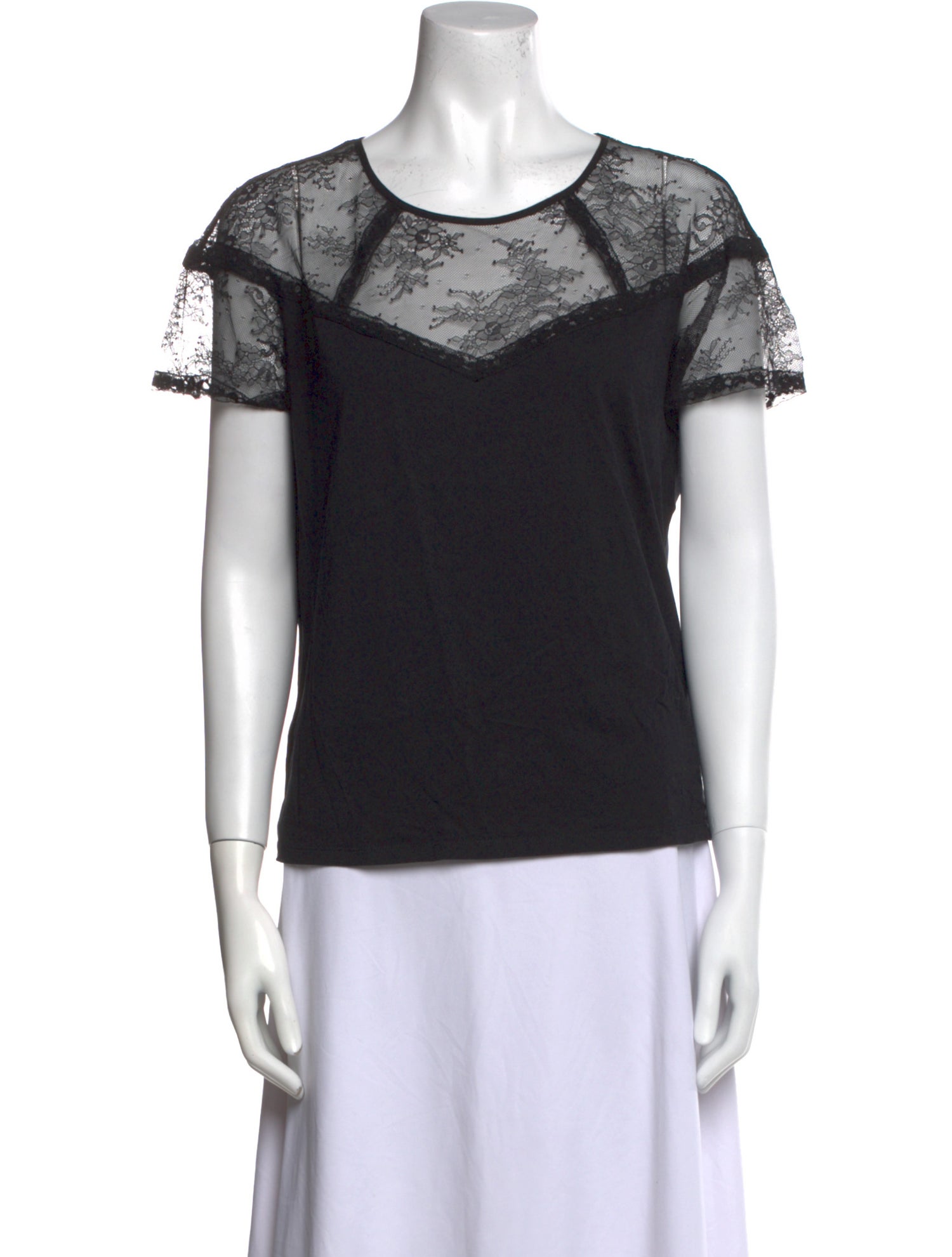 Sandro Crew Neck Short Sleeve Top