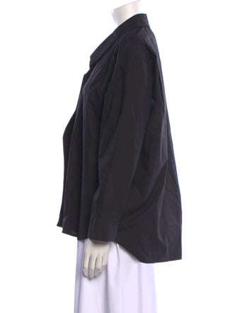 Sandro Silk Long Sleeve Button-Up Top