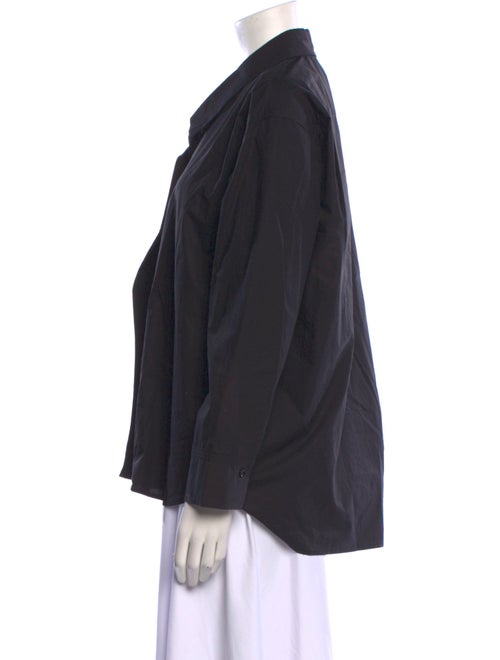 Sandro Silk Long Sleeve Button-Up Top