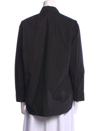 Sandro Silk Long Sleeve Button-Up Top