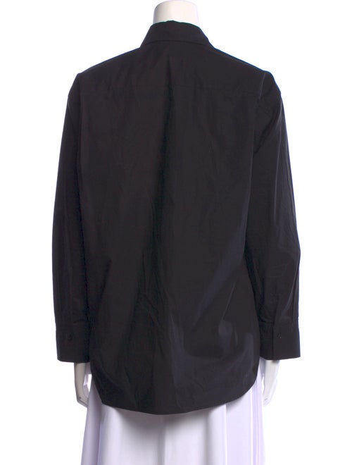 Sandro Silk Long Sleeve Button-Up Top
