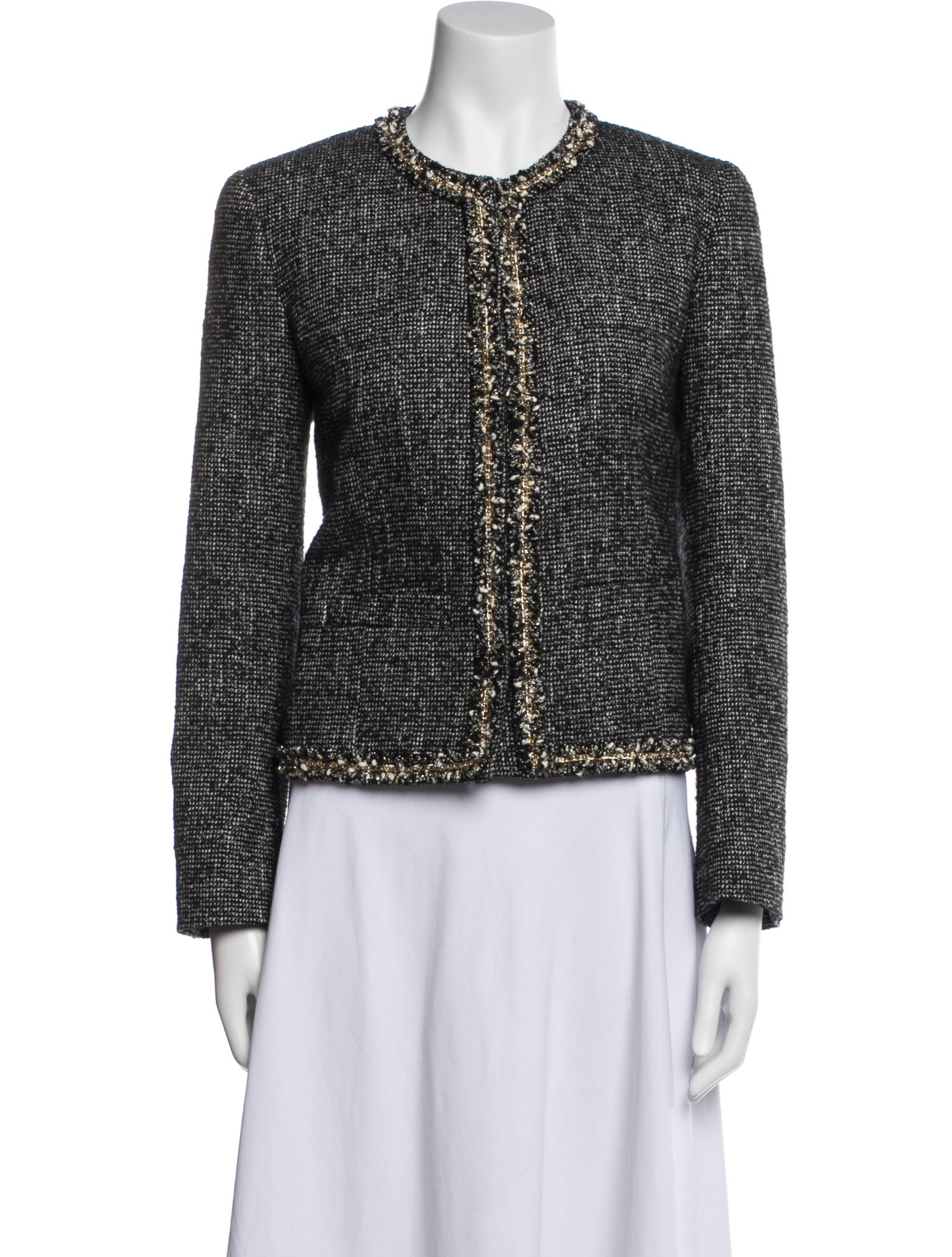 Sandro Tweed Pattern Evening Jacket